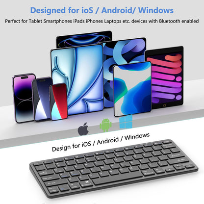 MMK Bluetooth Keyboard, Tablet Keyboard Compatible iPad 11th Generation,iPad 10th/9th/8th & Air 5th/4th, iPda Pro 13/12.9/11-Inch and Air 13/11-Inch Models and More Bluetooth-Enabled Devices-White