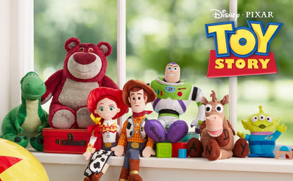 Disney Store Official Lotso Huggin' Bear Soft Toy, Toy Story, 32cm/12”, Strawberry Scented Pink Teddy, Plush Cuddly Character, Villain with Embroidered Details and Soft Finish