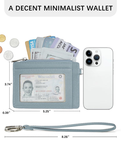 BOSTANTEN Small Wallet For Women RFID Leather Credit Card Holder Slim Wristlet Keychain Wallet With Zipper Pocket