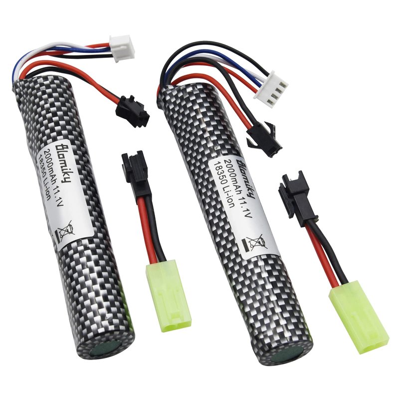 Blomiky 11.1V 2000mAH Li-ion 3S Rechargeable Battery Suitable for Air Soft Splatter Blaster / 183503 * 2