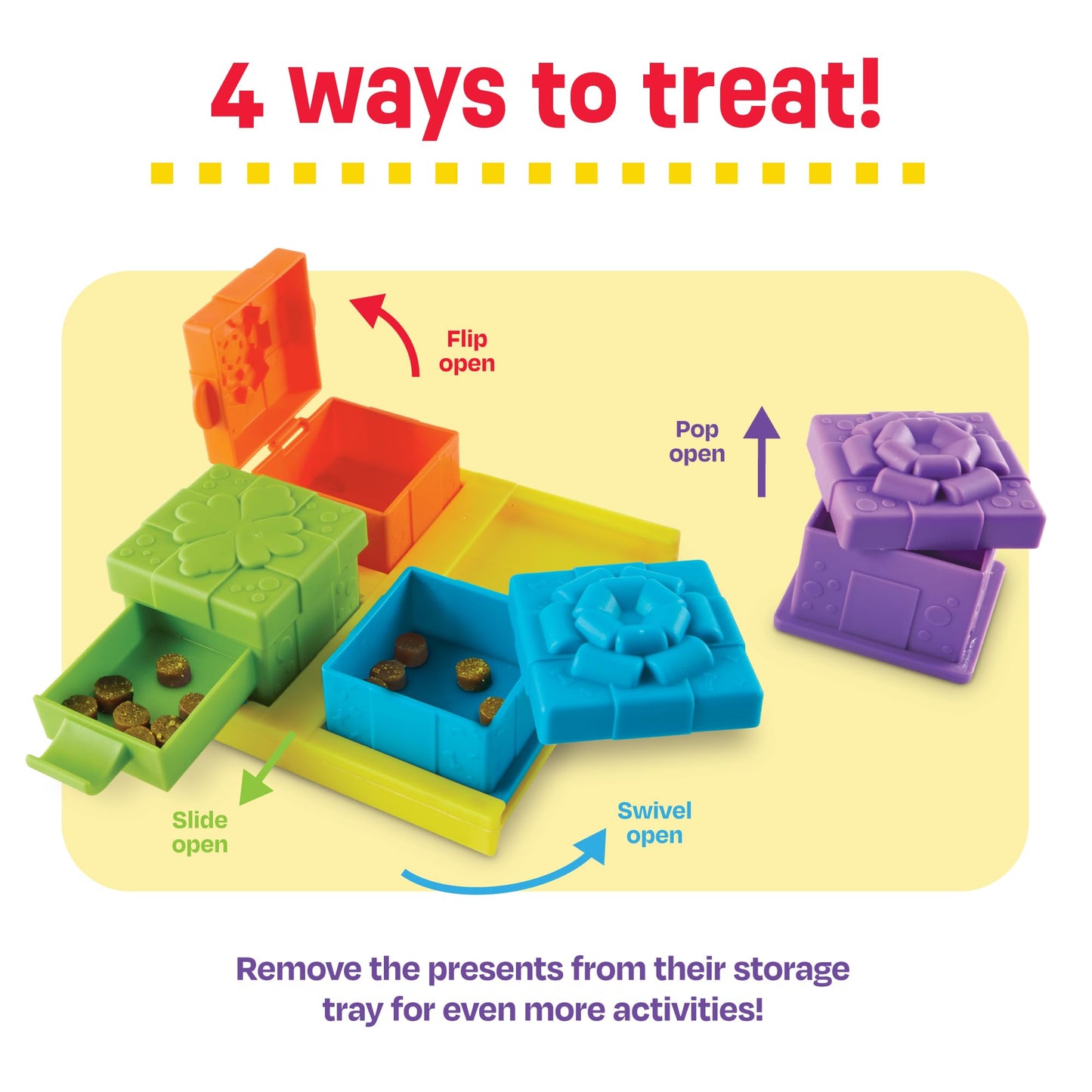 Brightkins Surprise Party Treat Puzzle - Enrichment Puzzls Toys for Dogs, Interactive Gifts for Puppies