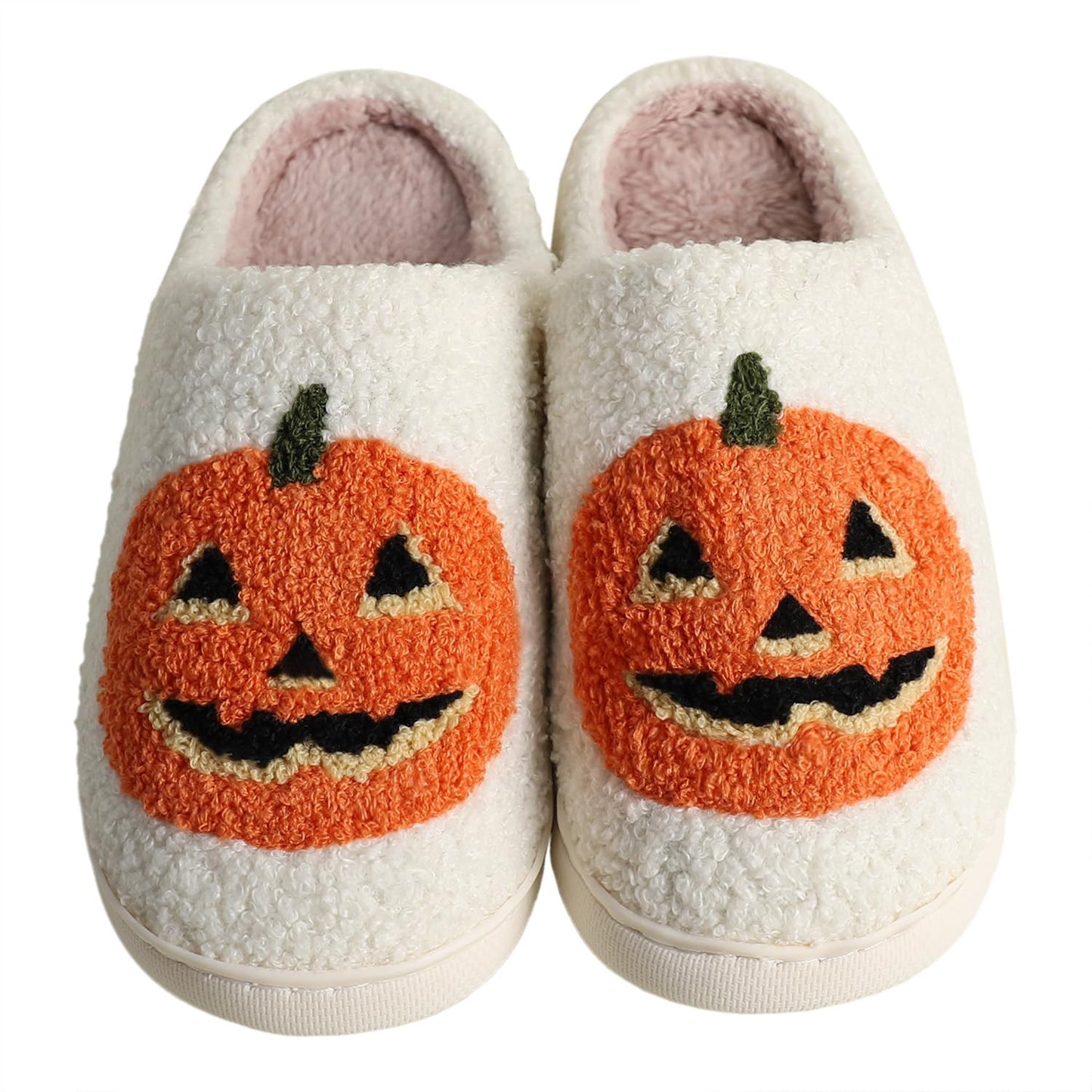 Gaolinci Cute Pumpkin Slippers, Home Cotton Slippers for Women (US 8-9)