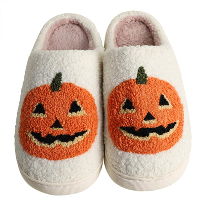 Gaolinci Cute Pumpkin Slippers, Home Cotton Slippers for Women (US 8-9)