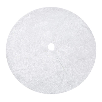 Sattiyrch Faux Fur Christmas Tree Skirt 36",White Xmas Decorations for 6ft Christmas Tree (White, 36in)