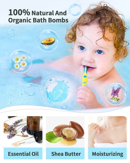 Light Up Bath Bombs with Surprise Inside, 4.23 oz XL Natural Gift Set 6 with Essential Oils, Magnesium Large Bath Bombs for Women Relaxing Spa Skin Moisturize Gifts for Women