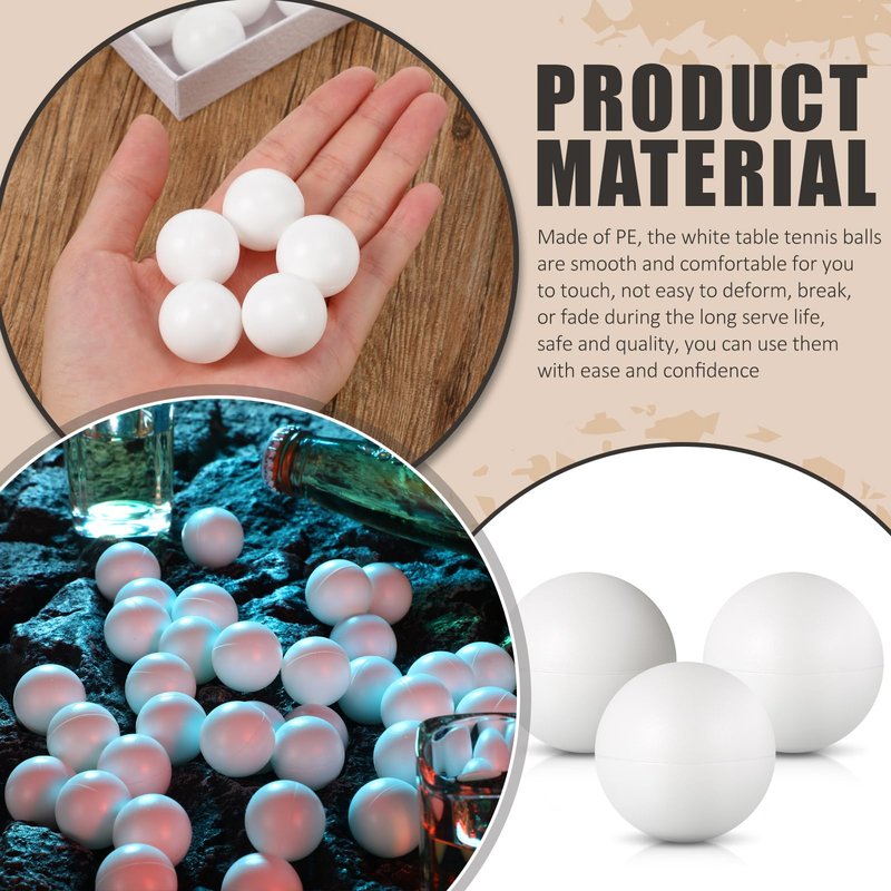 CHENGU 80 Pack 25 mm Mini White Table Tennis Balls Bulk Fun Small Ball for Crafts, DIY, Party Favors, Cat, Decorations Games Supplies Favors Accessories
