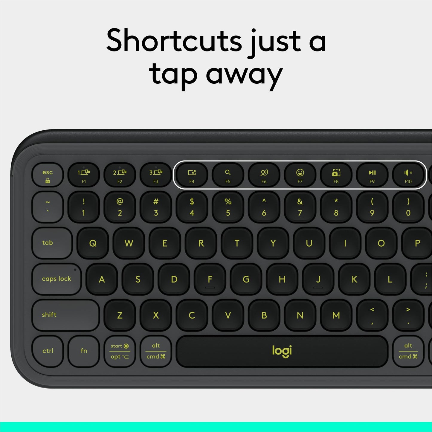 Logitech POP ICON Keys Wireless Bluetooth Keyboard, Comfortable Typing, Programmable Keys, Easy-Switch Between up to 3 Devices, for Laptop, Tablet, PC – Rose and Off-White