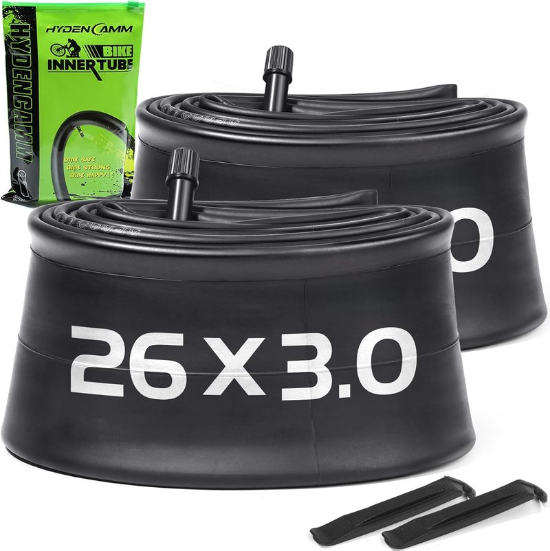 Fat Tire Bike Inner Tubes - 20/26 x 3.0/3.5 Butyl Tubes with 32mm AV Schrader Valve | 2/4 Pack with Tire Levers