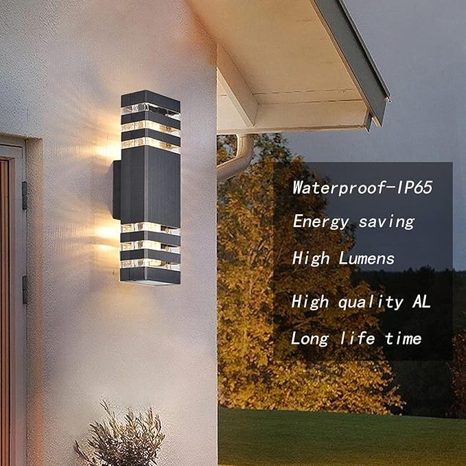 10Pack 15inch Outdoor LED Wall Lights,4000K Day White Outdoor 18W Wall Light Aluminum Body Waterproof IP65 led Porch Light for House Patio Garage Garden.(No Sensor)