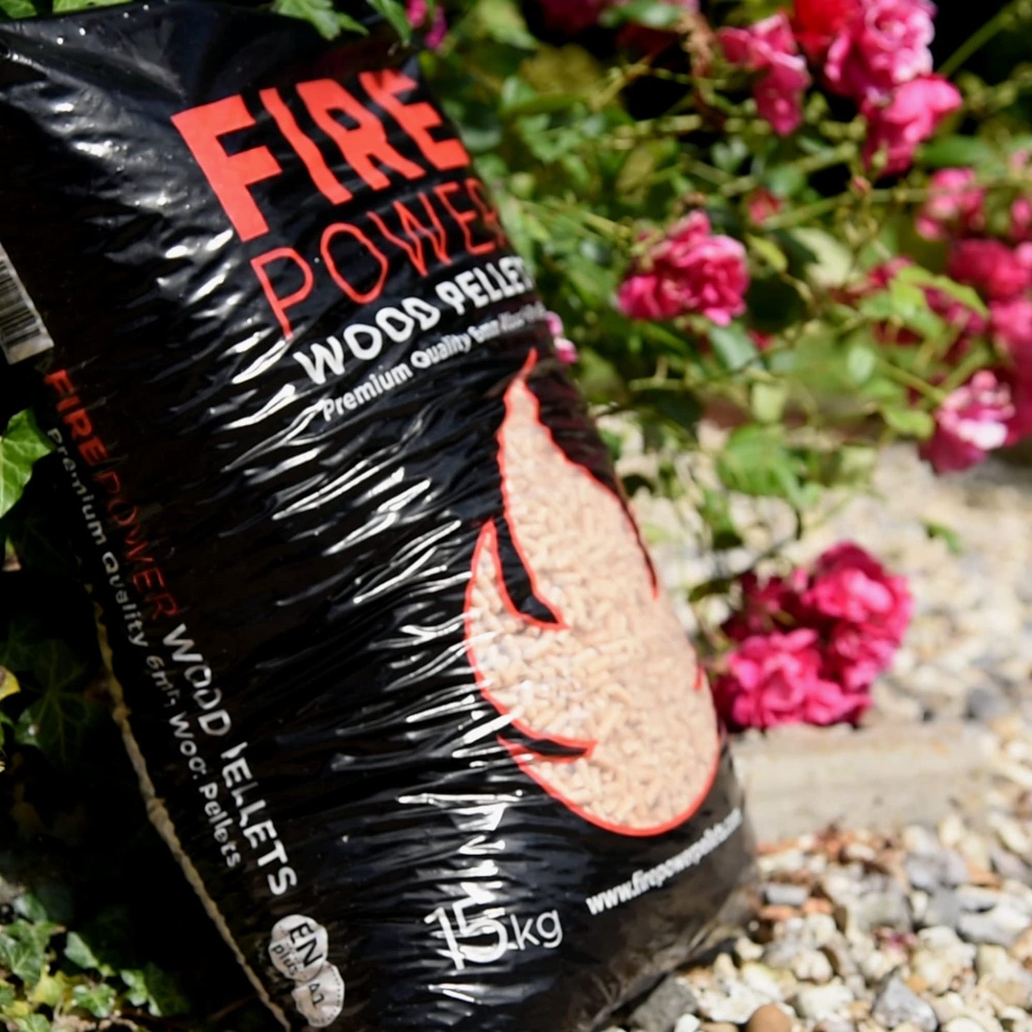 Firepower 15kg Premium Wood Pellets for Pizza Oven, Smoker, BBQ & Grill - High Heat Cooking Fuel - Easy-Light, Low Moisture, Softwood Pellets for Ninja Woodfire, Ooni, Traeger & Pellet Stove