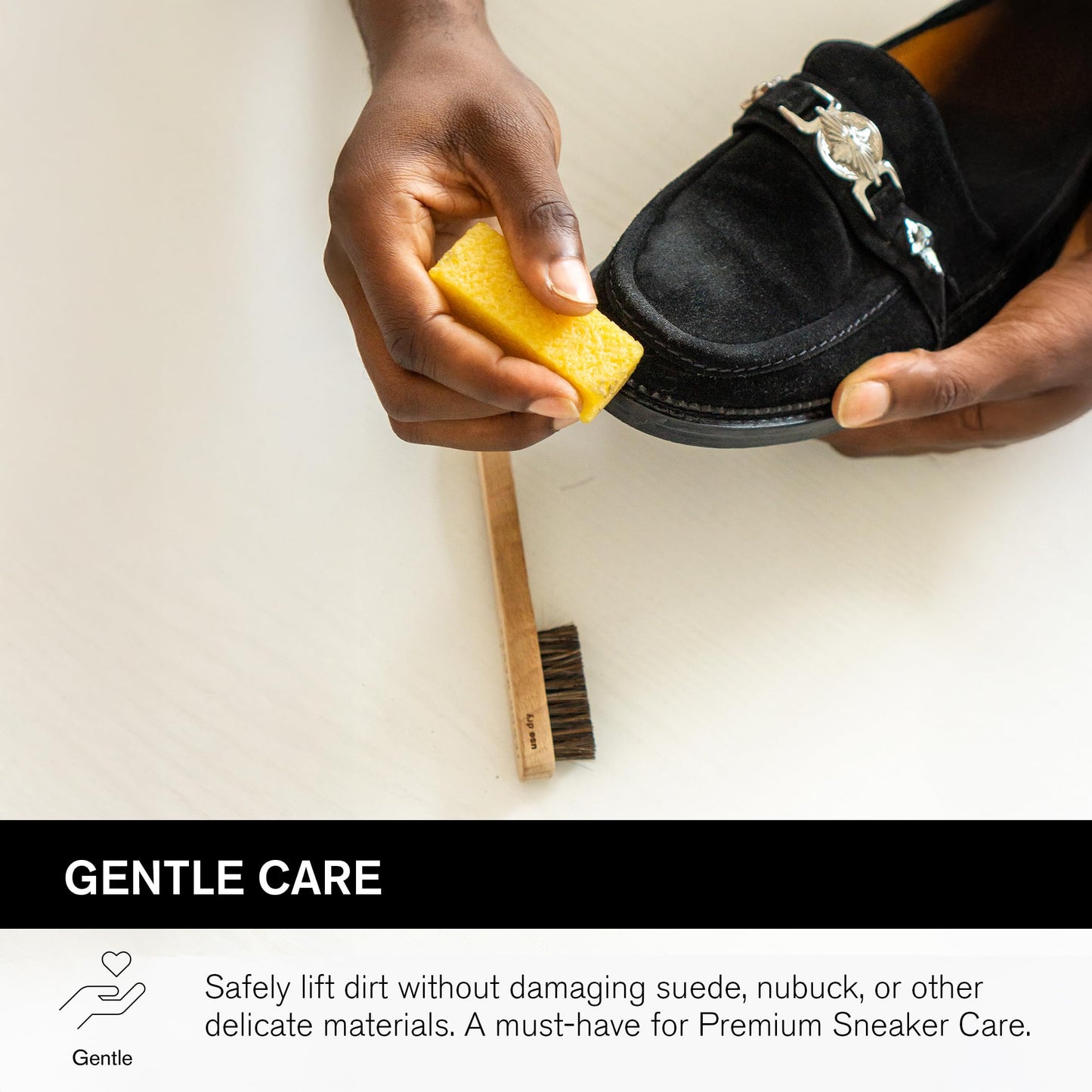 Jason Markk Suede Cleaning Kit, Shoe Cleaner, Trainers Care, 2-Piece Set, Brush & Stain Eraser, Ideal for Footwear, Safe for Leather, Suede, Nubuck, Cotton, Knits