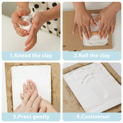 Bubbleliss Baby Hand and Footprint Kit Makes A Great Gift Present for Birthdays, Christenings and Baby Showers, Newborn Baby Keepsake Frames