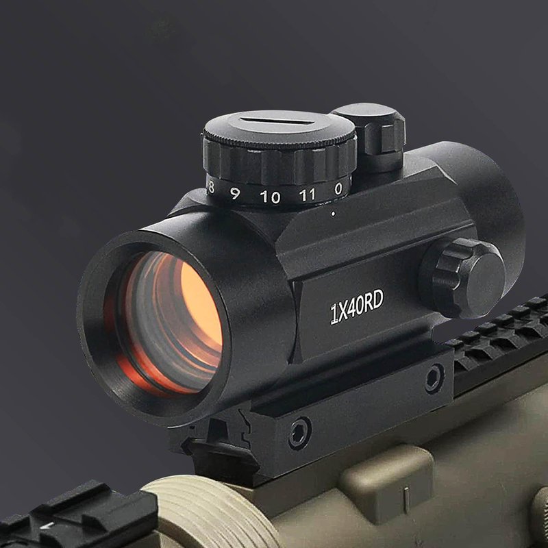 KASENTE 1x40 Red Green Dot Sight Rifle Scope with 20mm / 11mm Picatinny Dovetail Rail Mount