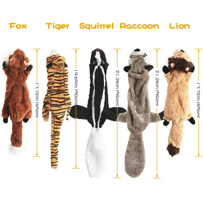 Dog Squeak Toys, No Stuffing Plush Dogs Chew Toy Bundle for Small Medium Large Breed Chewer Tough Durable Squeaky Pet Fetch Puppy Teething Chewing Interactive to Keep Them Busy Best Birthday Gift