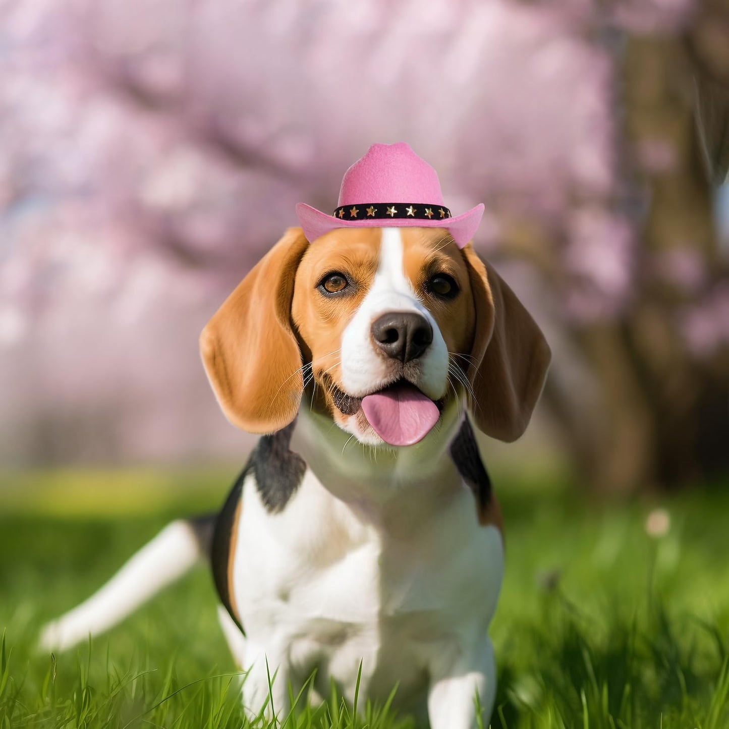 choyaxo Pet Cowboy Costume Cosplay Cap Halloween Costumes for Dogs Cat Pet Party Decoration Mini Cowboy Hat (Pink, Medium)