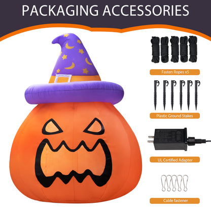 New 10FT Giant Halloween Inflatables Large Pumpkin with Interior Space for Play Blowup Yard Decor with LED Lights Lighted Lawn Outdoor Game Holiday Decorations