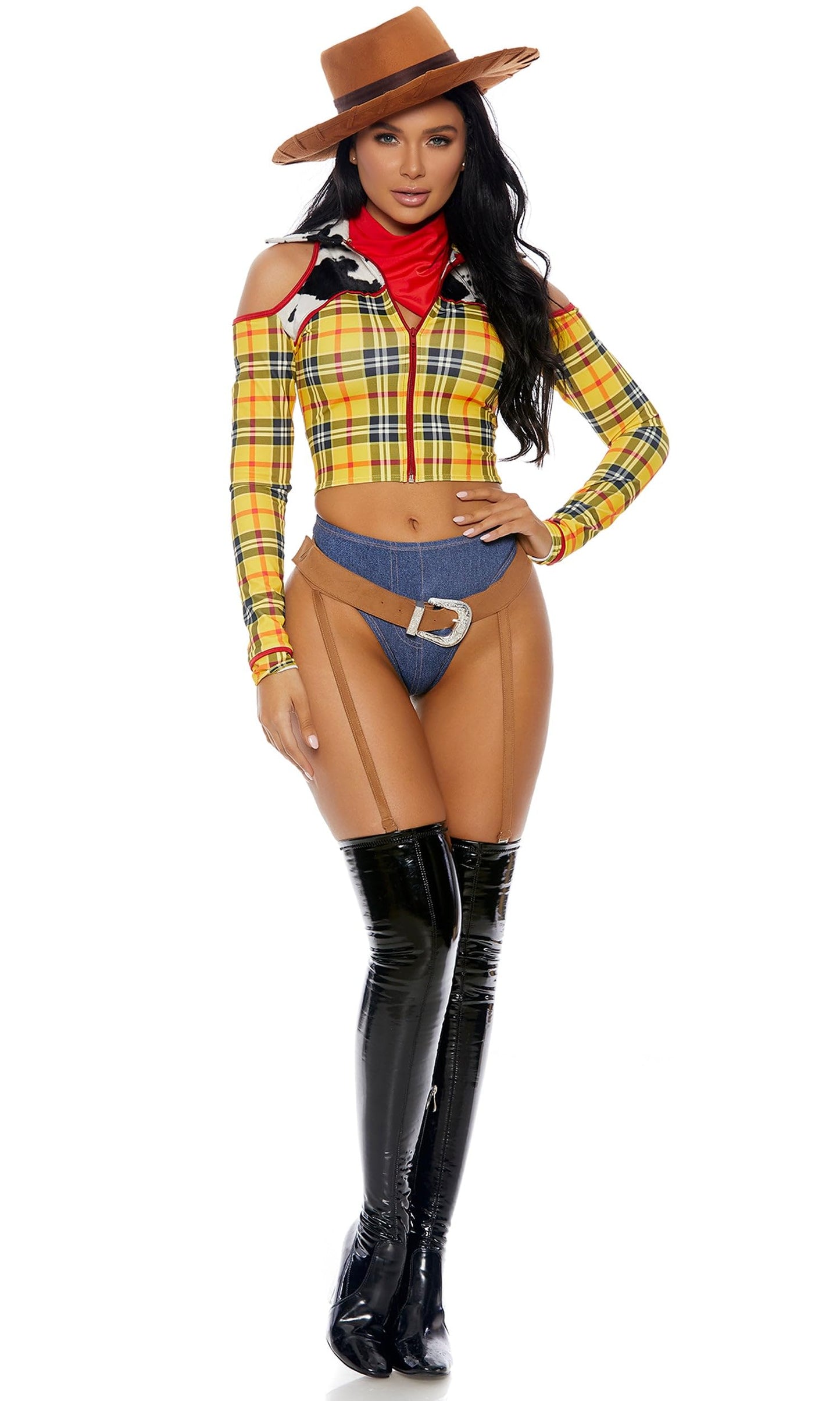 Forplay Women's Playtime Sheriff Sexy Cowboy Movie Character Costume Adult Costume, Yellow, XS/S