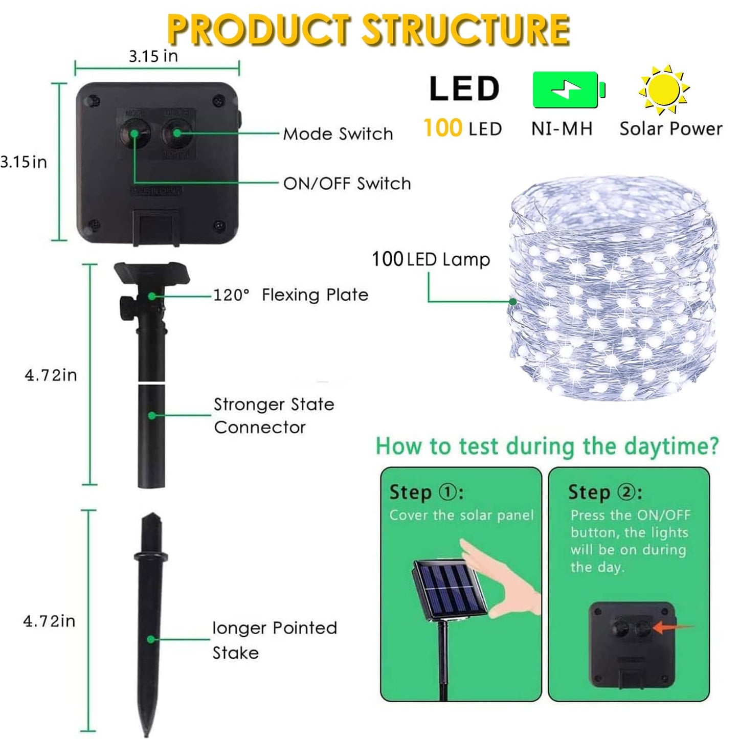 Solar String Lights Outdoor, Upgraded 2-Pack 80FT 200 LED Solar Twinkle Light for Outside, Waterproof Silver Wire 8 Modes Solar Fairy Lights for Garden Patio Tree Christmas Party Wedding (Cool White)
