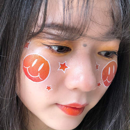 Halloween tattoo stickers cute cartoon pumpkin spider white ghost skull black 27pcs (9 models, 3 for each)