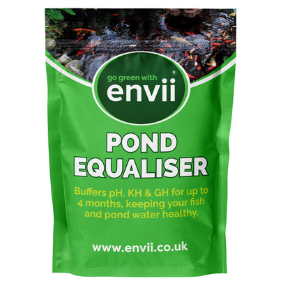 Envii Pond Equaliser – Pond pH Buffer Instantly Balances, and Stabilises pH, KH and GH Levels, Pond Ammonia Remover, Works All Year Round Through Winter - 250g