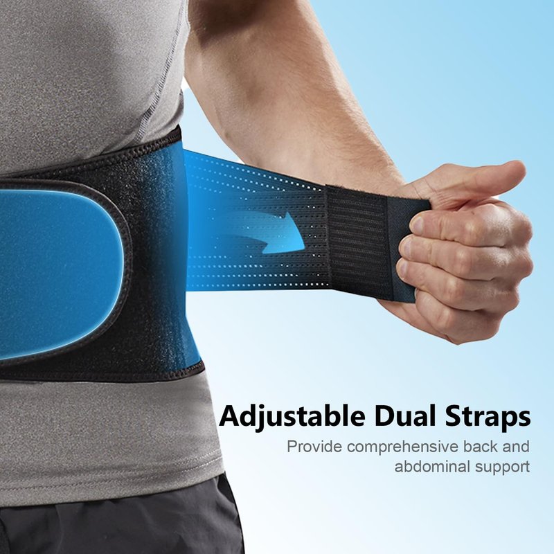 Comforband Copper-Infused Back Support Brace – Lightweight Lumbar Belt with 6 Supportive Stays for Lower Back Pain Relief, Muscle Spasms, Strains, Arthritis, and Sciatica – for Men and Women (XXL)