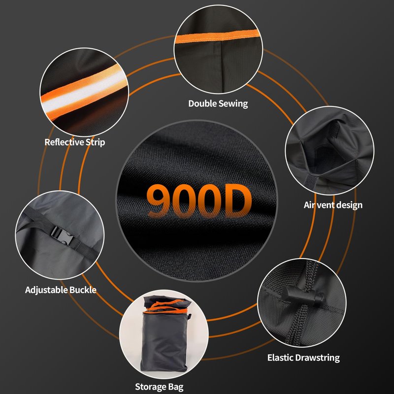 Bike Cover for 1/2/3Bike-900D Heavy Duty Waterproof Bicycle Cover&Outdoor Bike Storage Protection against Snow,rain|Bike Cover for eBike,Mountain,Road,Hybrid,Scooter,Beach Cruiser Bike(L-1Bike Cover)