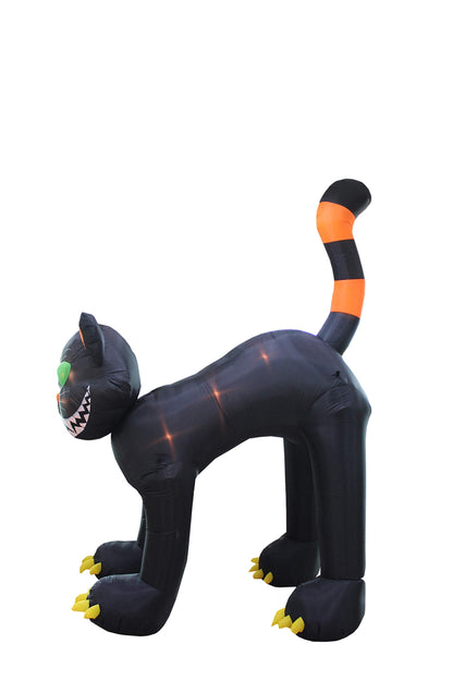 11 Foot Tall Animated Halloween Inflatable Black Cat