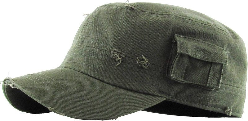 KBK-1465 OLV M Cadet Army Cap Basic Everyday Military Style Hat (Now with STASH Pocket Version Available)