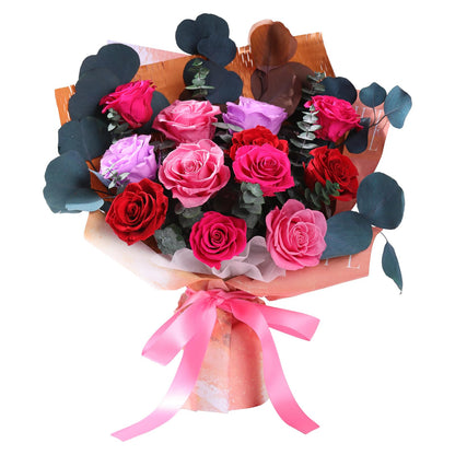 lovenfold Flowers for Delivery,Preserved Flowers Bouquets,Purple Rose Bouquets That Last 1-3 Years,Birthday Flowers Gifts for Women Mom Grandma Wife Friends