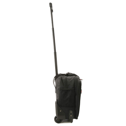 Aerolite Ryanair Priority Boarding, Easyjet Plus, BA, WizzPriority, Jet2 Approved Rolling Padded Laptop Case Bag 2 Wheels - Fits up to 15.6", Business Trolley Hand Cabin Luggage Case (Black x2)