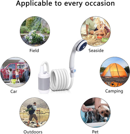 Iron Hammer Portable Shower Camping Shower Outdoor Shower Handheld Electric Shower