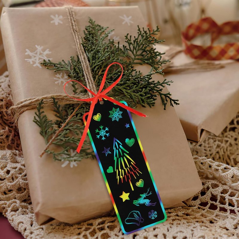 Scratch Art Sets for Kids - 40 Pieces in 5 Styles | Rainbow Scratch Paper & DIY Art Craft Party Favors