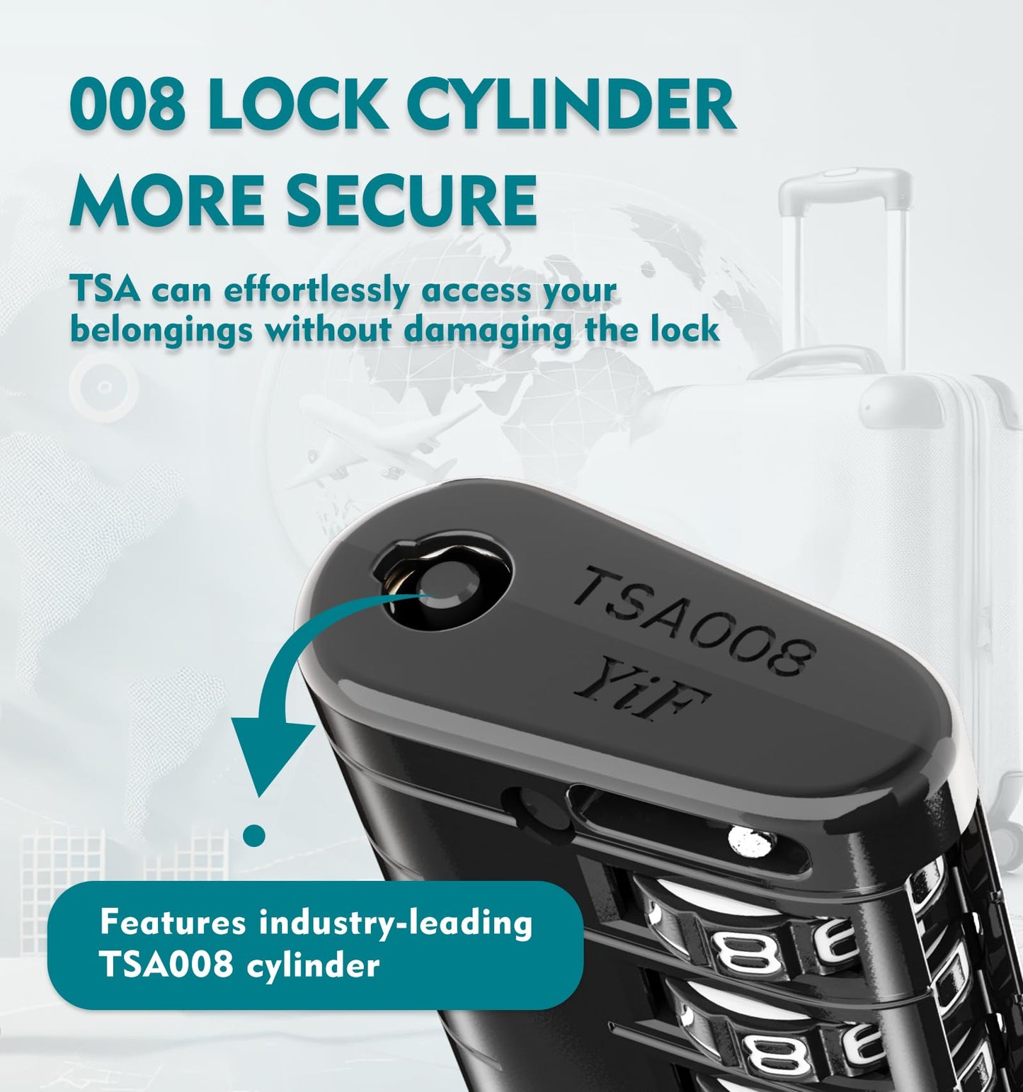 ANVIL TSA Approved Luggage Locks – High Security TSA008 Combination Travel Locks with Inspection Indicator for Suitcases and Backpacks. (2, Black)