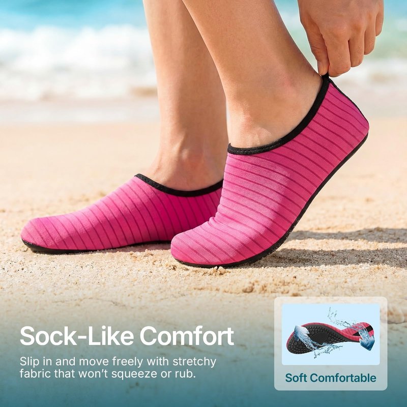 Water Shoes for Women Men Quick-Dry Aqua Socks Swim Beach Barefoot Yoga Exercise Wear Sport Accessories Pool Camping Must Haves Adult Youth Size 10-11Women/9-10Men