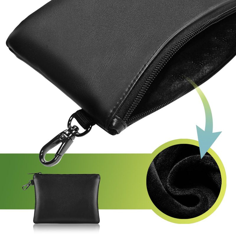 Lcjtop Golf Tee Pouch. 8.9 x 7 inches Travel Gear Professional Zippered Golf Tee/Ball Pouch Bag for Men & Women.Black
