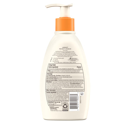 Aveeno Protect + Hydrate Sunscreen Moisturizing Body Lotion with Prebiotic Oat, Broad Spectrum SPF 60, Paraben, Oxybenzone & Oil Free, Weightless, Water & Sweat Resistant for Sensitive Skin, 12 Fl Oz