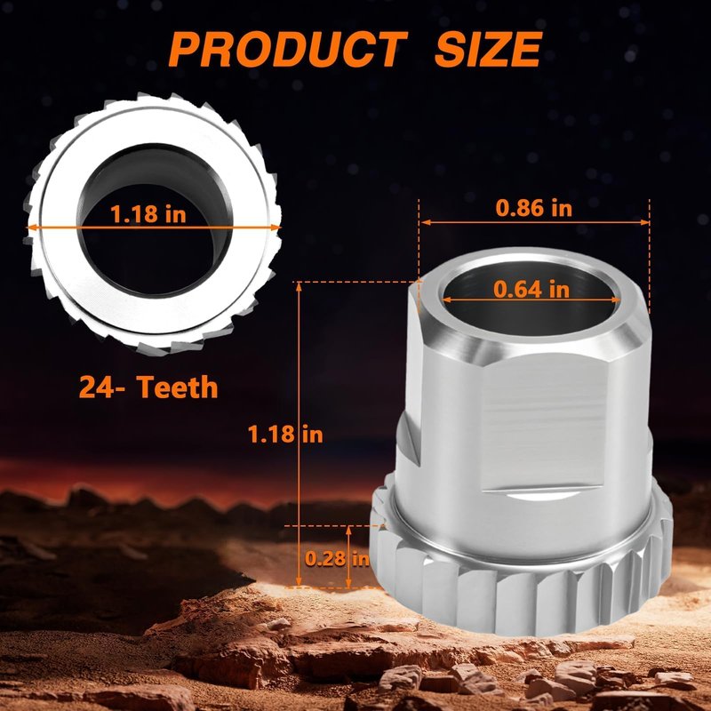 FUSCH Bike Ring Nut Removal Tool Upgraded 630 Stainless Steel Rear Hub Lock Ring Nut Repairing Tool Hub Ratchet Removal Tool Compatible with Dt Swiss 3 Pawl Hub