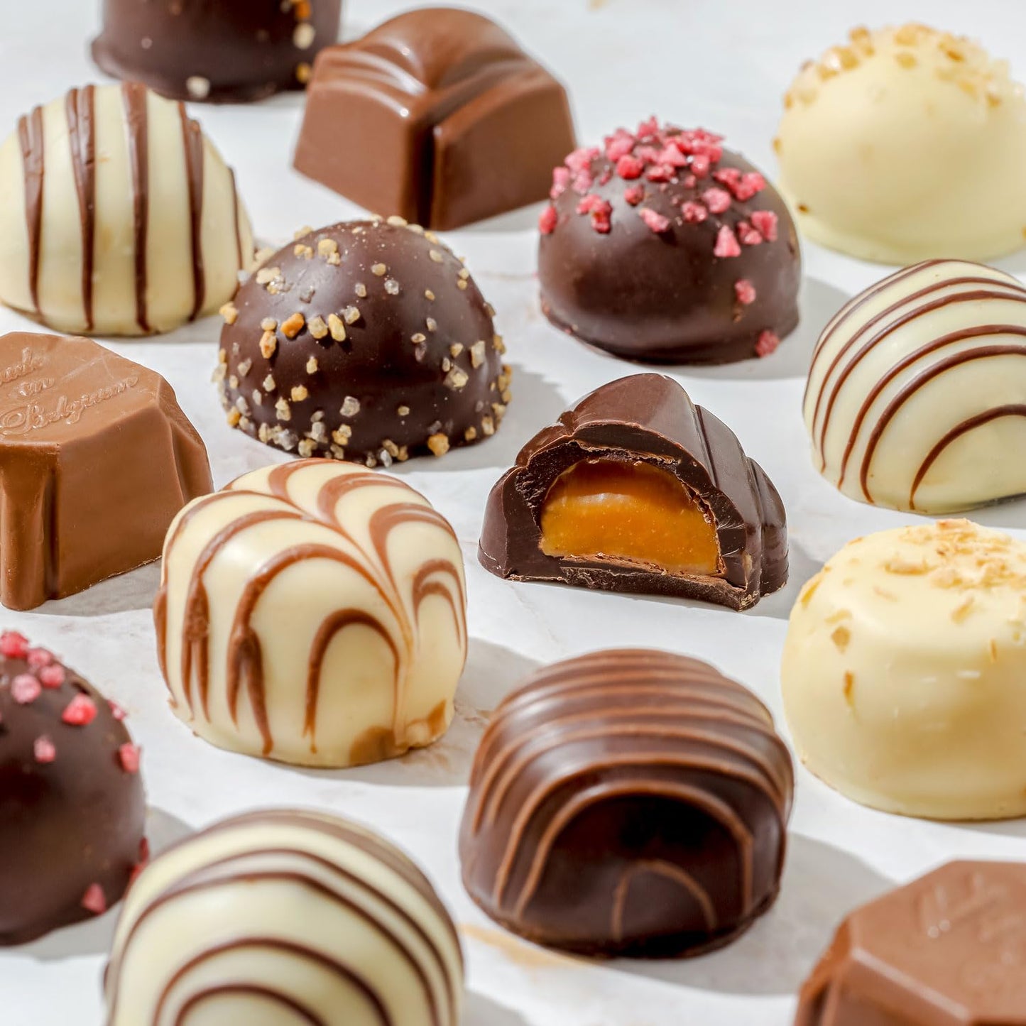 Chocolate Gift Basket, Belgium Truffle Candy Food Arrangement Platter, Gourmet Snack Box, Fathers Day, Corporate Him and Her, Men Women Family Parties, Bonnie and Pop