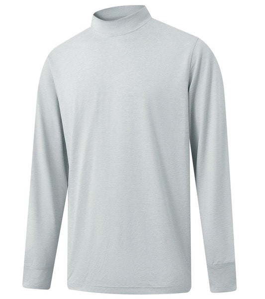 M MAELREG Long Sleeve T Shirts Men Basic Mock Neck Undershirt Shirt Pullover Tops Thermal Turtleneck Sweater Men Light Grey Heather