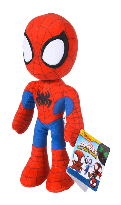 Disney Spiderverse Spiderman Action Figure 25 cm Soft Toy with Glow in the Dark Eyes,Blue,purple,white