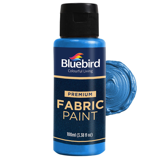 BLUEBIRD Fabric Paint, Midnight Blue, 3.4 Fl Oz, Permanent Fabric Paints for Clothes, Furniture Upholstery