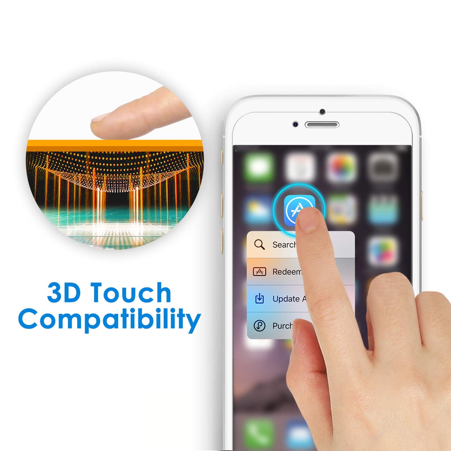 JETech Screen Protector for iPhone 7/8, 4.7-Inch, Tempered Glass Film, 2-Pack