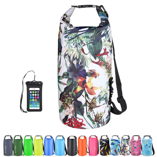 OMGear Waterproof Dry Bag Camping Gear Must Haves Dry Sack With Phone Pouch 40L/30L/20L/10L/5L Essentials for Kayaking Beach Boating River Paddling (Camouflage1,2L)