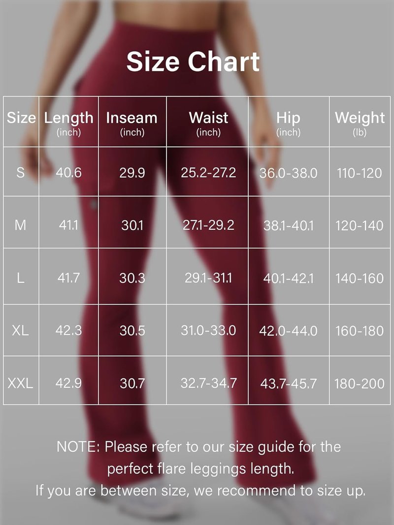 CoreFlex Women's High-Waisted Flare Leggings - Hidden Pockets, No Front Seam, Perfect for Gym & Yoga