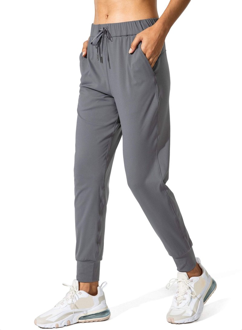 SANTINY Women's Joggers Pants Pockets Drawstring Running Sweatpants for Women Lounge Workout Jogging(Dark Grey_XS)