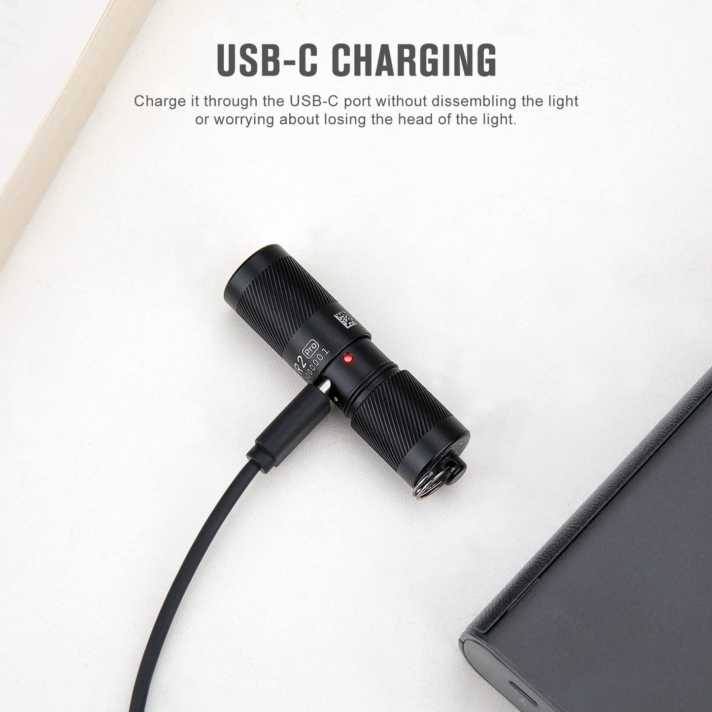 OLIGHT I1R 2 Pro EOS EDC Keychain Torch 180 Lumens Twist-Switch LED Flashlights Powered by USB Rechargeable Battery, Tiny Pocket Lamp for Hiking or Camping (Black)