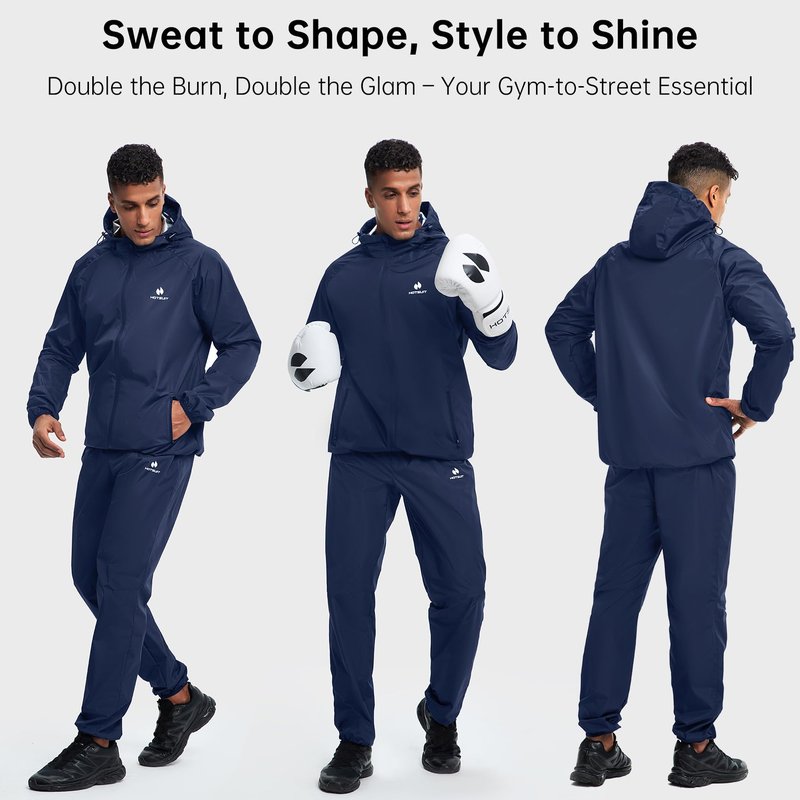 HOTSUIT Sauna Suit for Men – Hot Sweat Suit for Boxing Exercise, Sauna Jacket & Pants, Workout Fitness Gear