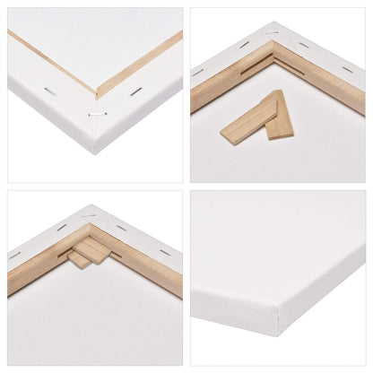 Artina FSC® Canvas for Painting 60x80 cm - 2pcs Blank Canvases for Art for Acrylic, Watercolour & Oil Painting - 100% Cotton Canvas Stretcher Frame 280 g/m² - Akademie