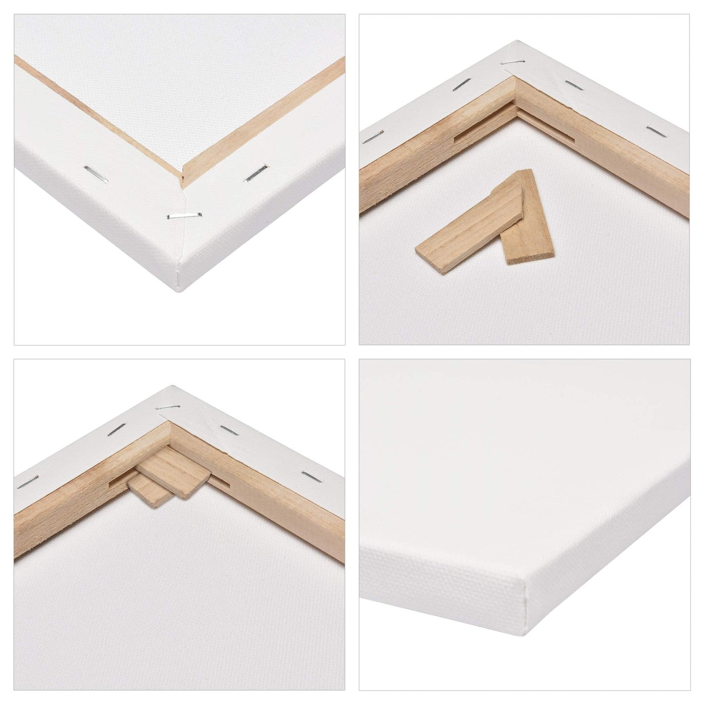 Artina FSC® Small Canvas for Painting 15x15 cm - 5pcs Blank Canvases for Art for Acrylic, Watercolour & Oil Painting - 100% Cotton Canvas Stretcher Frame 280 g/m² - Akademie