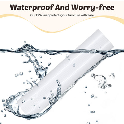 Glotoch Shelf Liner 17.5x360, Non Adhesive Cabinet, Drawer Liner for Refrigerator, Kitchen, Waterproof and Durable Fridge Table Place Mats for Cupboard, Clear